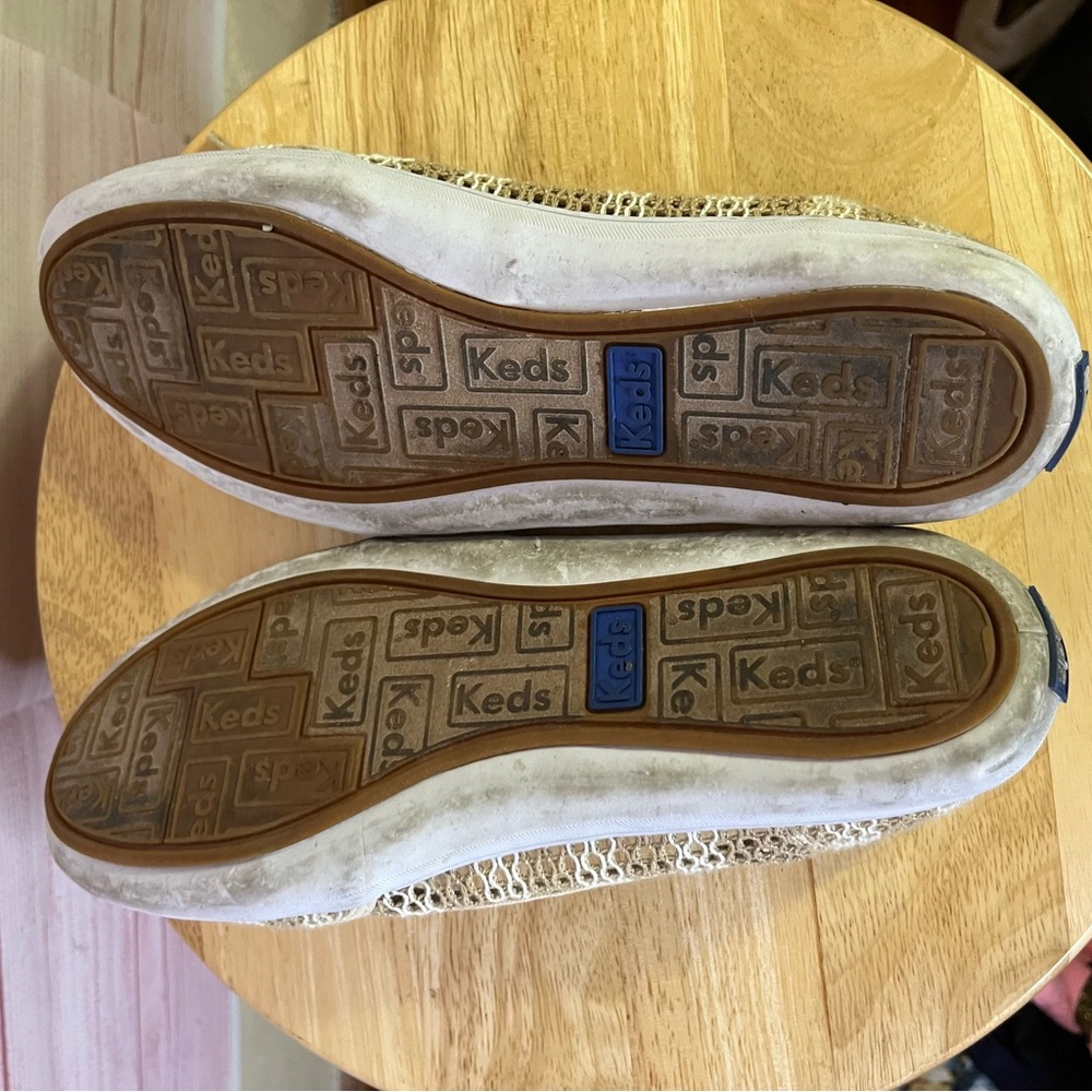 Keds Tea Cup Crochet Stripe Lace Up Slip On Shoes Size 7.5 - Picture 7 of 8